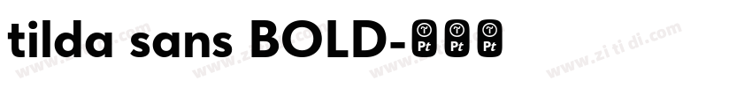 tilda sans BOLD字体转换